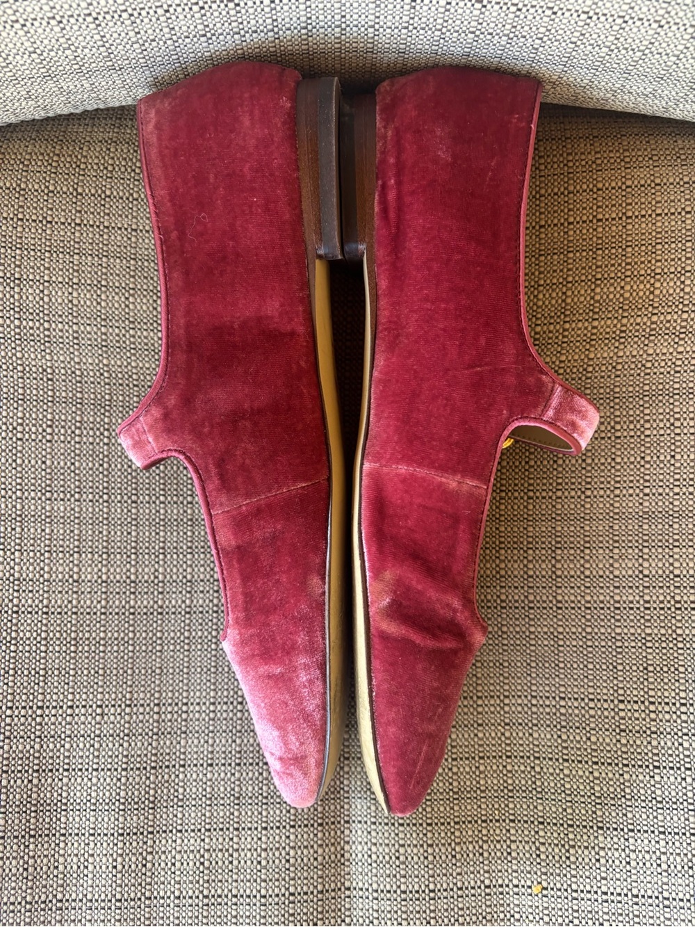 Sam Edelman Rose Pink Velvet Mary Jane Flats - Picture 2 of 6